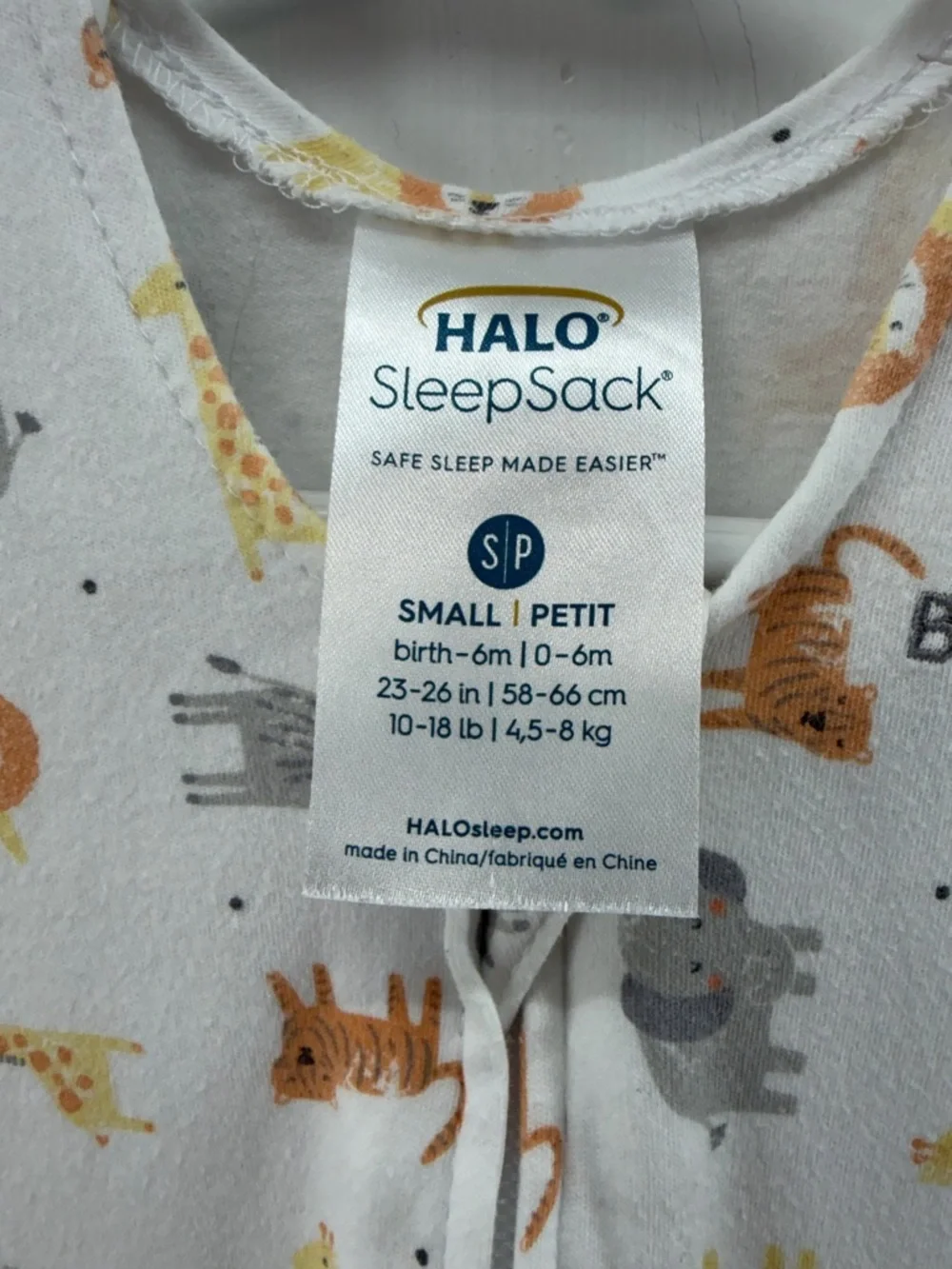 Halo size 0-6M Baby Sleep sack Bag Pajama - jungle animal Print